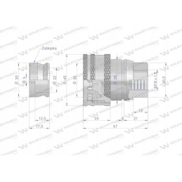 Brake quick connector, M18x1 5 female thread