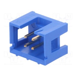 2 pcs x Amphenol Communications Solutions - 75869-330LF - Socket, IDC, male, PIN: 4, straight, THT, gold-plated, 2.54mm, blue