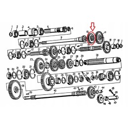 2nd and 5th gear wheel with 26, old type, sliding C 330