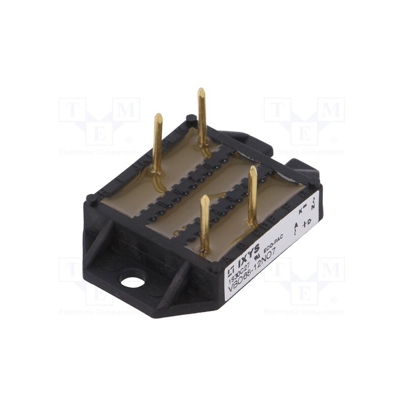 1 pcs x IXYS - VBO68-12NO7 - Bridge rectifier: single-phase, Urmax: 1.2kV, If: 70A, Ifsm: 550A
