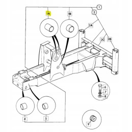 Front arm bushing jcb 75x60x48 cva