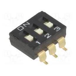1 pcs x OMRON OCB - A6S-3102-H - Switch: DIP-SWITCH, Poles number: 3, ON-OFF, 0.025A/24VDC, Pos: 2