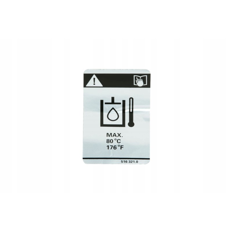 516321 0 oil temperature information sticker