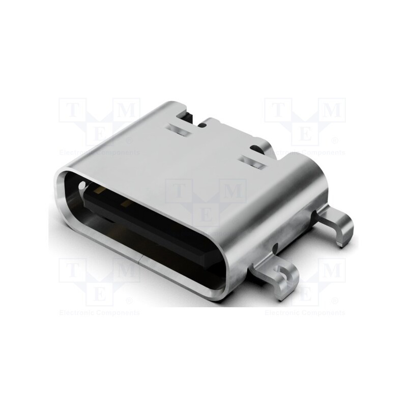 2 pcs x Global Connector Technology (GCT) - USB4500-03-0-A - Socket, USB C, SMT, PIN: 16, horizontal, middle board mount, 5A