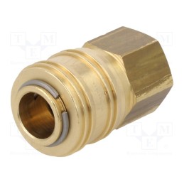 1 pcs x PNEUMAT-S26 GW14 - Quick connection coupling, straight, max.35bar, brass, D: 25mm