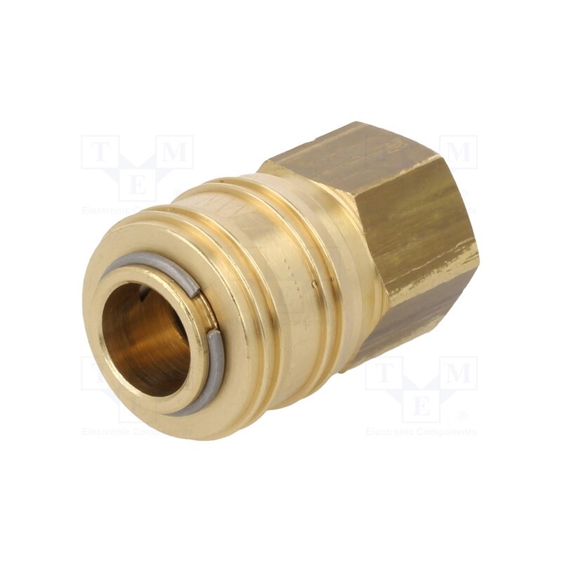 1 pcs x PNEUMAT-S26 GW14 - Quick connection coupling, straight, max.35bar, brass, D: 25mm