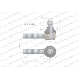 Steering joint m16x1 5 al11289 motogeneric