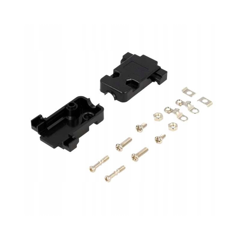 Housing for D-sub connectors, straight, black