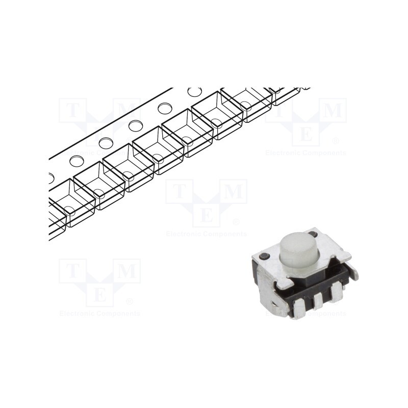 1 pcs x TE Connectivity - 1977066-1 - Microswitch TACT, SPST-NO, Pos: 2, 0.05A/12VDC, PCB, none, 1.6N