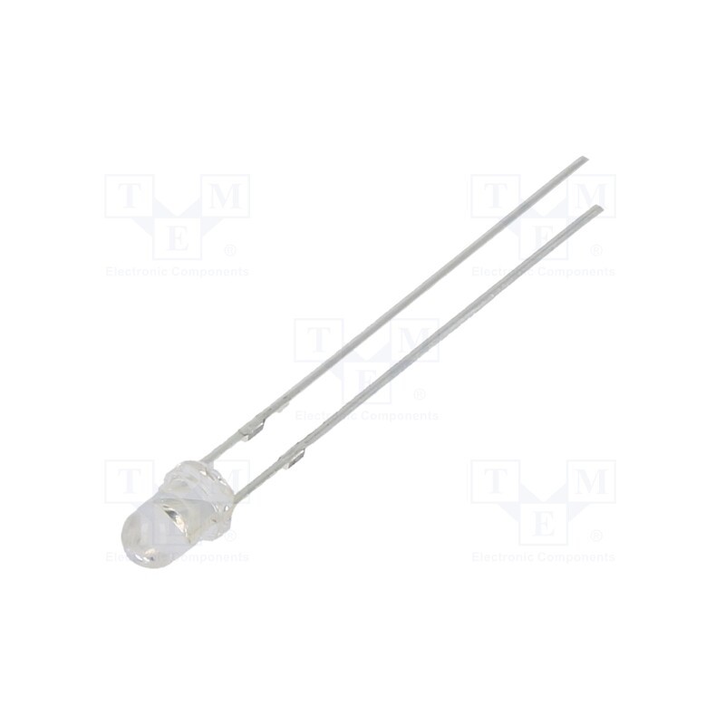 1 pcs x OPTOSUPPLY - OSV2YL3131A - LED, UV, 30°, 20mA, P: 114mW, 370÷380nm, 3÷3.8VDC, THT