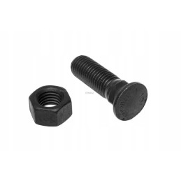 Bolt and nut securing the tine to the Volvo JCB blade