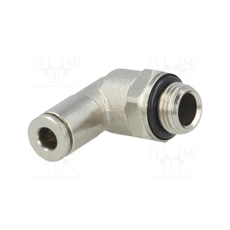 1 pcs x FESTO-558708 - Push-in fitting, angled 90°, -0.95÷16bar, nickel plated brass