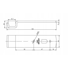 Lock, side closure, clip with handle, strong