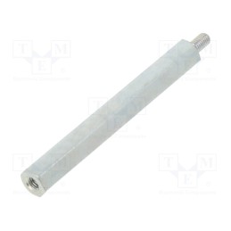 10 pcs x DREMEC - 225X50 - Screwed spacer sleeve, 50mm, Int.thread: M3, Ext.thread: M3, steel