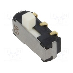 1 pcs x Nidec Copal Electronics - CL-SB-22A-12 - Switch: slide, Pos: 2, DPDT, 0.2A/12VDC, ON-ON, SMT, Leads: curved