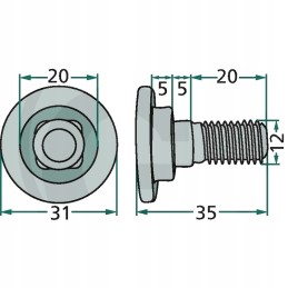 Kuhn Taarup blade screw 56294000 m12