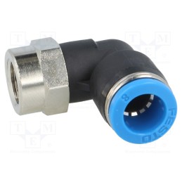 1 pcs x FESTO-153276 - Push-in fitting, threaded,angled 90°, -0.95÷6bar, Thread: G 1/8'