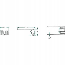 Pick-up finger deutz fahr vicon 16618933