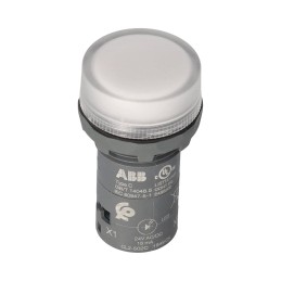 White LED 22mm 24v flat control lamp