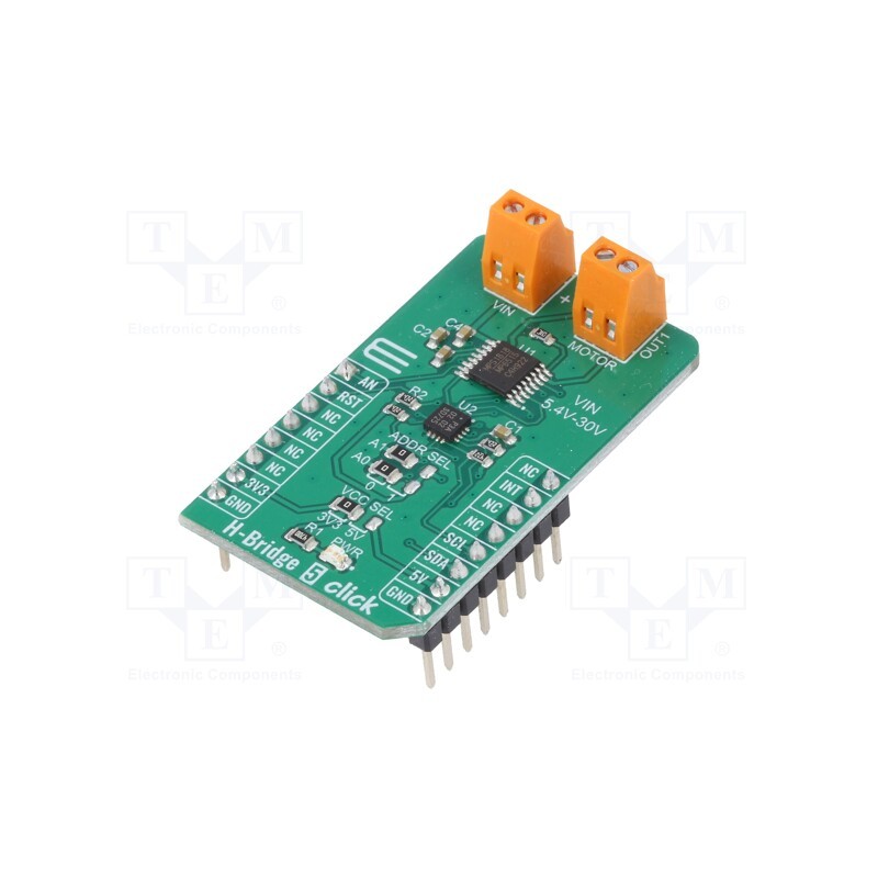 1 pcs x MIKROE - H-BRIDGE 5 CLICK - Click board, motor driver,H bridge, analog,I2C, MP6515GF-Z