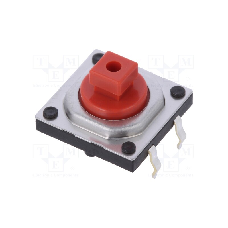 1 pcs x ALPS - SKQEACA010 - Microswitch TACT, SPST, Pos: 2, 0.05A/12VDC, THT, 2.6N, 12x12x4.3mm