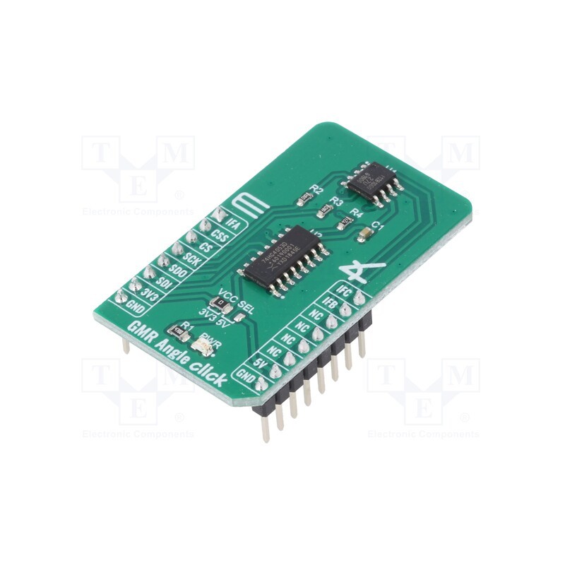 1 pcs x MIKROE - GMR ANGLE CLICK - Click board, tilt sensor, GPIO,SPI, TLI5012B E1000, 3.3VDC,5VDC