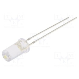 1 pcs x OPTOSUPPLY - OSWWD25TA1A - LED, 5mm, white cold, 1120÷1560mcd, 100°, Front: flat, 2.7÷3.4V