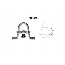 Hook, rotating grip, tarpaulin holder h 37, 6 pcs