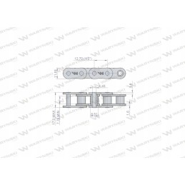 Roller chain 08b 1 72ps for net binding
