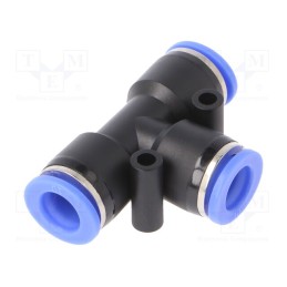 1 pcs x PNEUMAT-138.01 - Push-in fitting, T-tap splitter, -0.95÷15bar, PBT, BLUELINE
