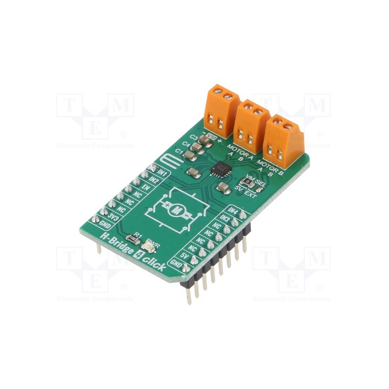 1 pcs x MIKROE - H-BRIDGE 4 CLICK - Click board, motor driver,H bridge, GPIO, AP1010AEN, 3.3VDC,5VDC