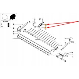 Kb3905904 sleeve for the swath pressing shaft