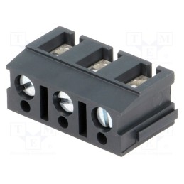2 pcs x PTR MESSTECHNIK - AK110/3DS-7,5-V/GRAU - PCB terminal block, angled 90°, 7.5mm, ways: 3, on PCBs, 2.5mm2