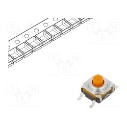 1 pcs x C&K - KSC421G 70SH LFS PF - Microswitch TACT, SPST-NO, Pos: 2, 0.05A/32VDC, SMT, none, 1.7N
