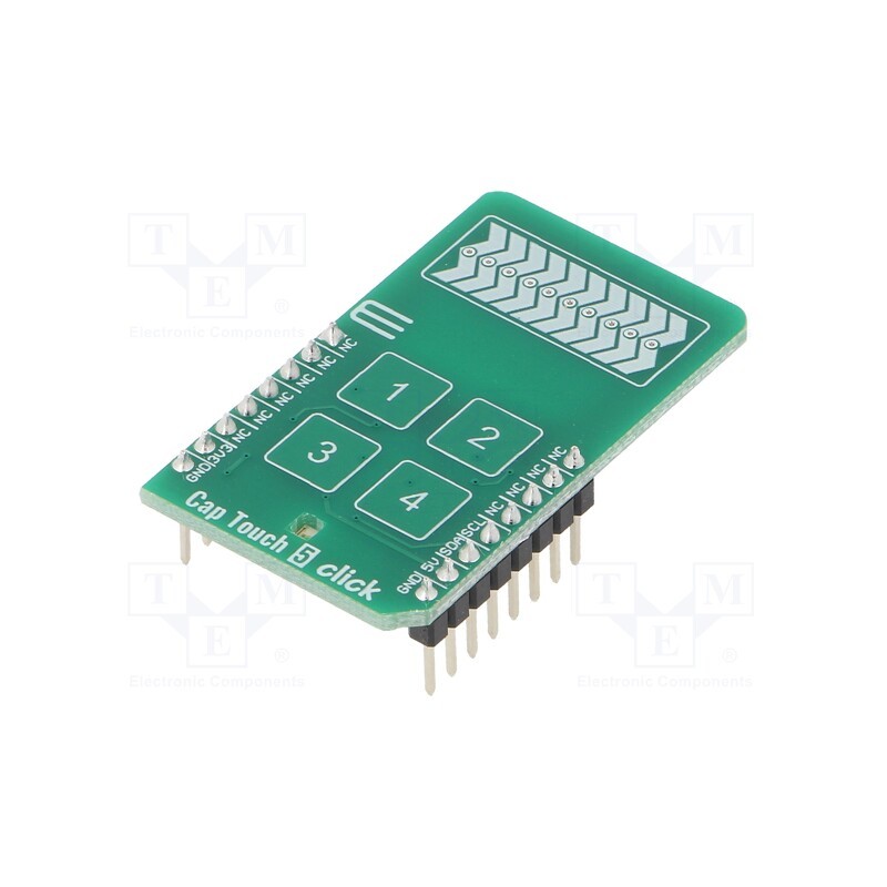 1 pcs x MIKROE - CAP TOUCH 5 CLICK - Click board, capacitive keypad, I2C, CY8CMBR3106S-LQXI