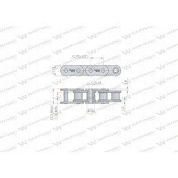 Roller chain 08b 1 72ps net binder g