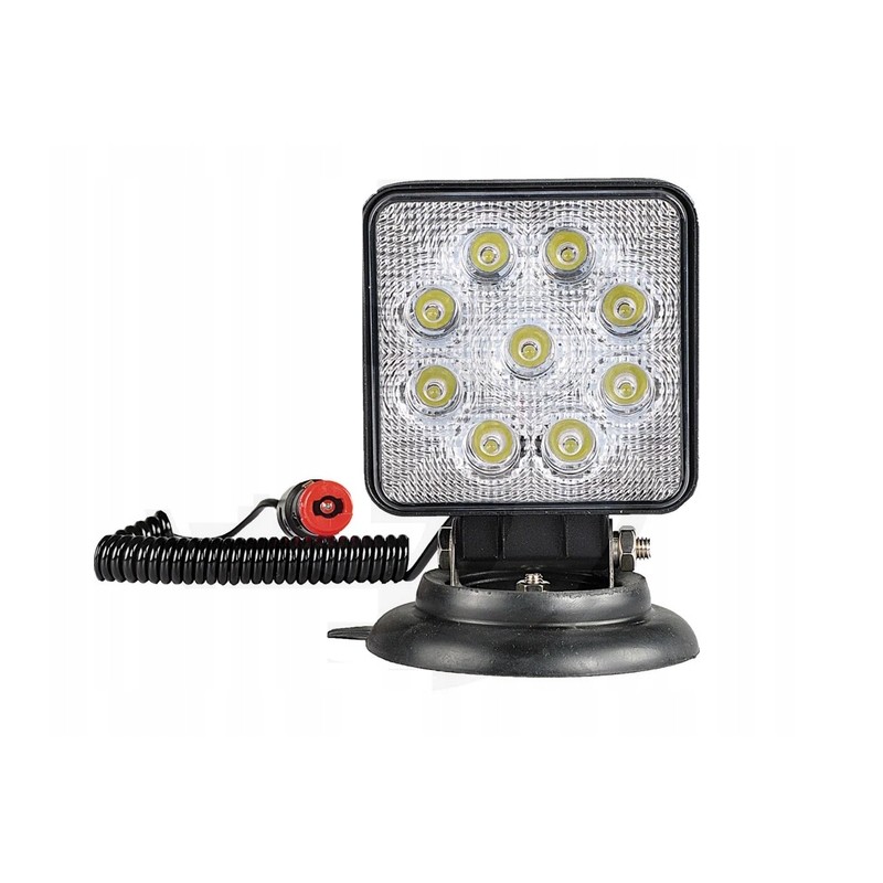 Work lamp 9 LED 27W with a magnetic switch