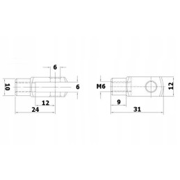 Universal shock absorber forks, M6 thread
