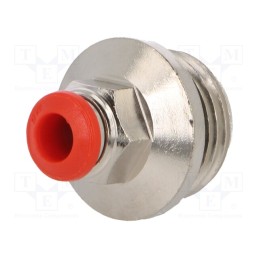 1 pcs x AIGNEP-50020 6-1/2 - Push-in fitting, straight, -0.99÷20bar, nickel plated brass