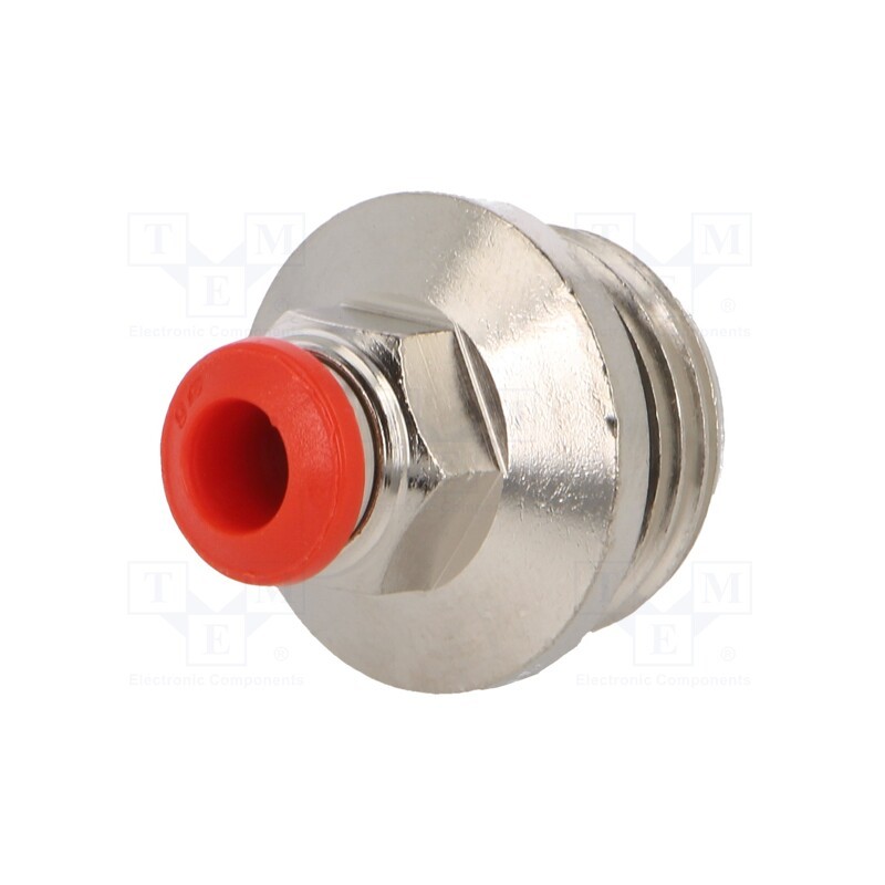 1 pcs x AIGNEP-50020 6-1/2 - Push-in fitting, straight, -0.99÷20bar, nickel plated brass