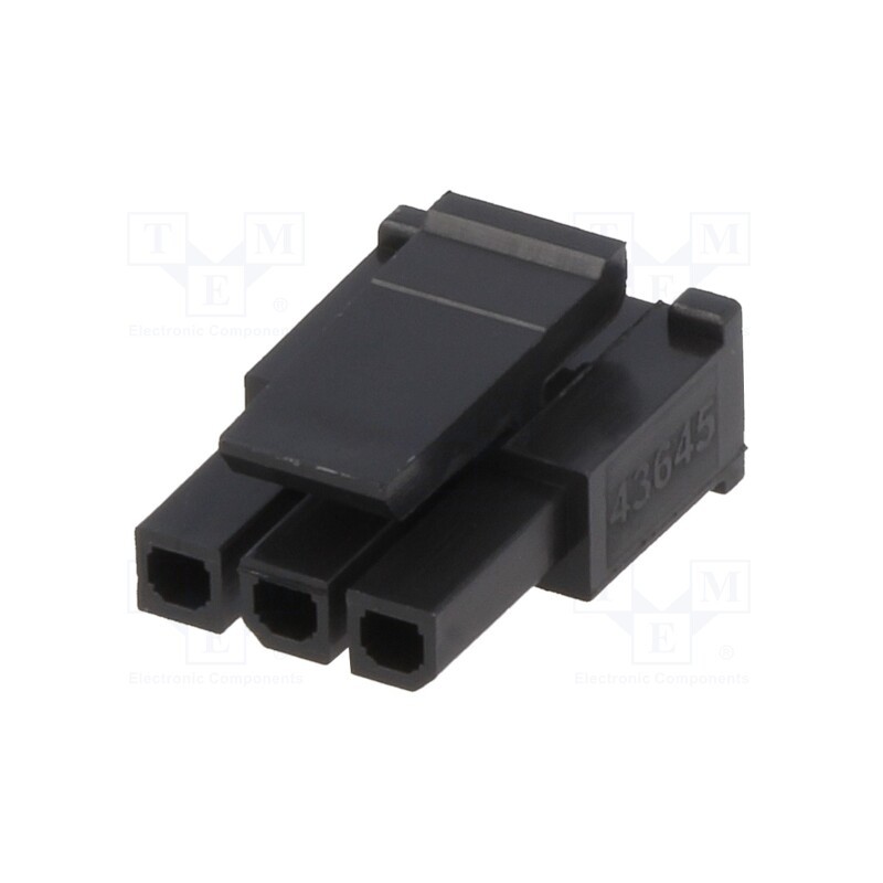 2 pcs x MOLEX - 436450300 - Plug, wire-board, female, Micro-Fit 3.0, 3mm, PIN: 3, w/o contacts