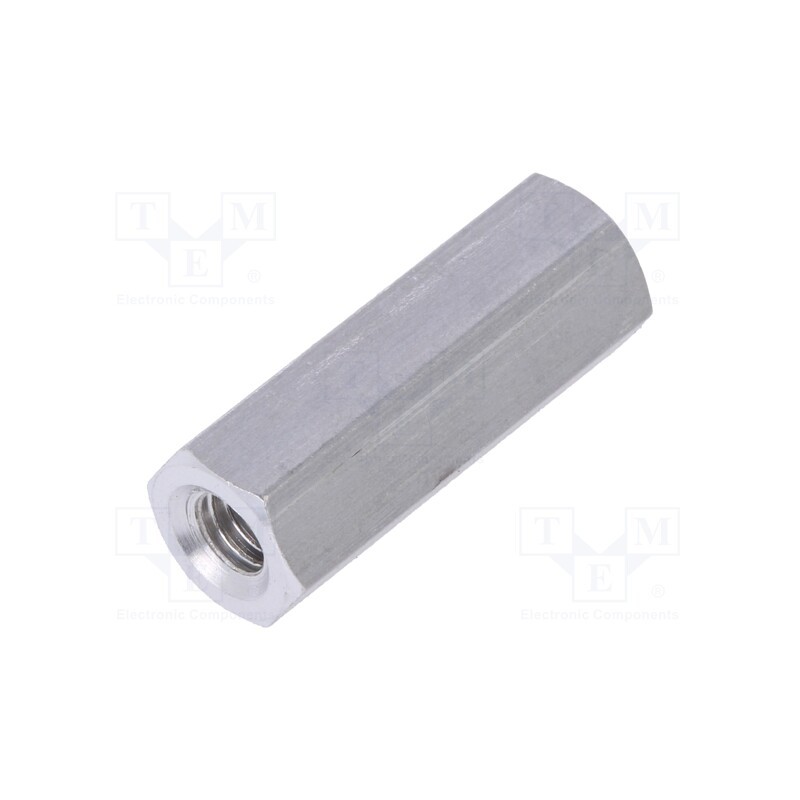 10 pcs x DREMEC - 136X20 - Screwed spacer sleeve, 20mm, Int.thread: M4, hexagonal, aluminium