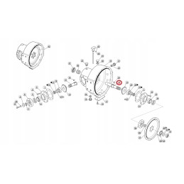 Angular gear shaft long manitou 563789 org