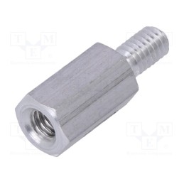 10 pcs x DREMEC - 236X12 - Screwed spacer sleeve, 12mm, Int.thread: M4, Ext.thread: M4