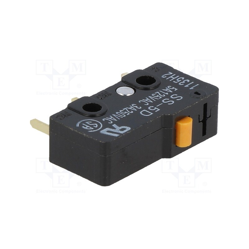1 pcs x OMRON OCB - SS-5D - Microswitch SNAP ACTION, 5A/125VAC, without lever, SPDT, ON-(ON)
