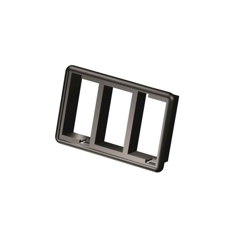 Panel holder frame for 3 buttons and switches