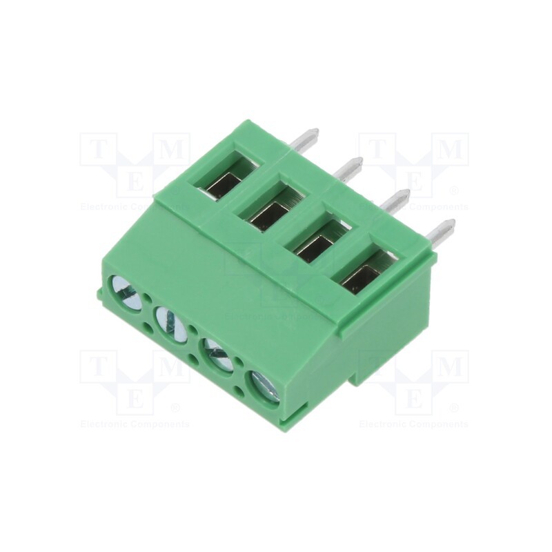 2 pcs x ADAM TECH - EB147A-04-D - PCB terminal block, Contacts ph: 5.08mm, ways: 4, angled 90°, 300V
