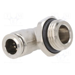 1 pcs x AIGNEP-57116 10-1/2 - Push-in fitting, angled, -0.99÷20bar, nickel plated brass
