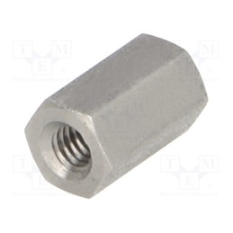 10 pcs x DREMEC - 146X12 - Screwed spacer sleeve, 12mm, Int.thread: M4, hexagonal