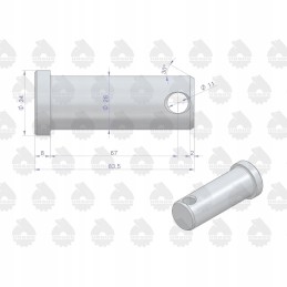 Yoke mounting pin 80453072 c 385 ursus